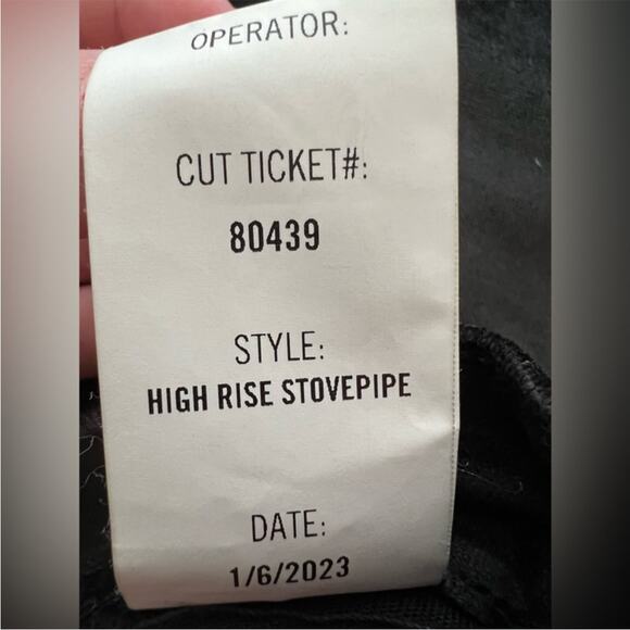 NWT RARE Agolde Black Velvet High Rise Stovepipe Straight Leg Pants Witchy- 27 - Picture 8 of 11